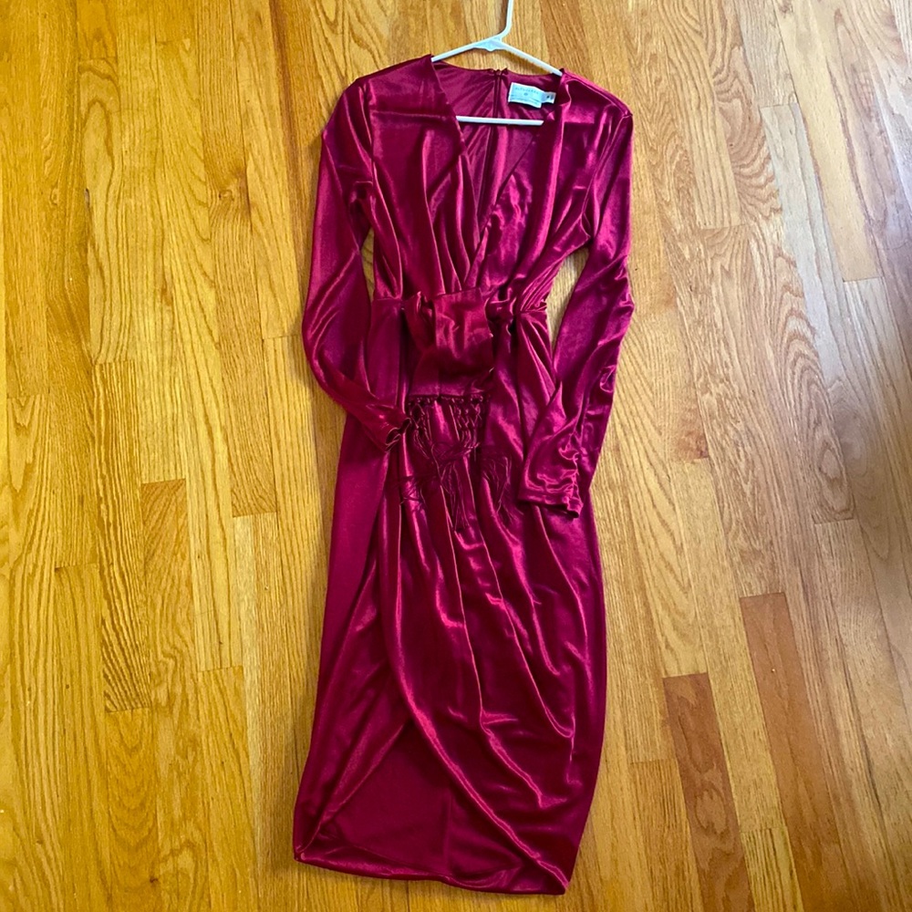 Red long sleeve altuzarra for target dress size medium